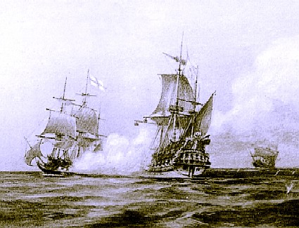 Woodes Rogers' Ship Duke Taking a Manilla Vessel